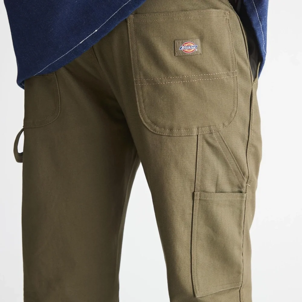 NWT Dickies Regular Fit Flex Duck Canvas Carpenter Jeans in Olive Green sz 36